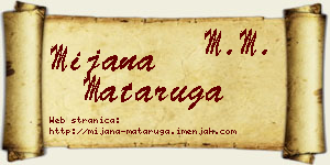 Mijana Mataruga vizit kartica